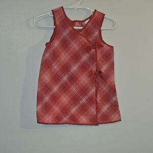 Old Navy Red Plaid Kids Formal Dress LOT-P